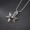 Collar Hip-Hop de Acero de Titanio Europeo y Americano para Hombre Marca de Moda Personalidad Callejera Marca Militar Colgante de Celebridad de Internet Cadena Larga para Suéter Joyería de Aleación