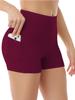 Pantalones de yoga de bolsillo europeos y americanos de tres puntos, shorts finos de cintura alta para verano, leggings deportivos de fitness de tres puntos anti-exposición
