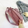 Bolsa feminina de veludo cotelê 2, nova bolsa quadrada pequena, estilo coreano, moderna, simples, bolsa de mensageiro Mori, bolsa casual