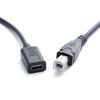Adaptador de dados USB tipo C fêmea para B macho Android, cabo para caixa de HD externo de celular, impressora, scanner