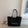 Bolso de lona simple de gran capacidad para mujer, nuevo bolso de hombro tipo tote de moda para estudiantes, verano 2026
