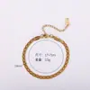 Suministro Directo Transfronterizo Pulsera de Acero Inoxidable Moda Europea y Americana Chapado en Oro de 18K Cadena Cubana Cadena Lisa Lujo Ligero Versátil Pulsera de Acero de Titanio