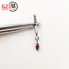 Pendientes de Aleación de Titanio F136 Pendientes Colgantes de Espada Ojo de Caballo Clavos para Cartílago del Oído Joyería para Piercings Corporales de Titanio G23 Fabricante Venta al por Mayor