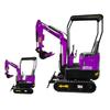 Excavadora de Orugas Micro-Excavadora de 1 Tonelada Ht10 Zanjadora de Huerto Máquina Pequeña de Gancho Máquina Agrícola Excavadora Exportada a Rusia
