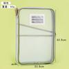 Bolsa de archivo de malla gruesa de tres capas Xiaomeng, transparente, con forma de L, tamaño A4, bolsa para tutoriales, bolsa de almacenamiento para clasificación de materias de examen para estudiantes