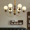 Lustre de madeira maciça 60% novo todo em cobre, estilo meados do século, luz principal redonda retrô francesa e americana, arte em ferro de alta qualidade