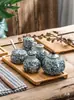 Novo Pote de Cerâmica Estilo Japonês para Temperos, Garrafa de Vinagre, Frasco de Molho de Soja, Pote de Wasabi, Porta-Palitos, Pote de Temperos, Frasco de Pó Cinco Sabores, Pote de Sal