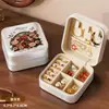 Caja de Almacenamiento para Pendientes, Collares y Anillos de Viaje, Organizador de Escritorio, Caja de Almacenamiento de Joyería Portátil para el Hogar