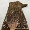 Malla de malla con cuentas bordado de doble color encaje transparente encaje tela de encaje fiesta vestido de noche tela de vestido de novia MN2691