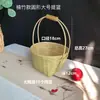 Cesta de Bambu Infantil, Cesta Redonda Pequena, Cesta de Frutas para Lembrança, Mini Cesta de Bambu, Cesta de Flores, Cesta para Colher Frutas, Cesta para Colher Morangos