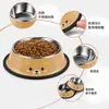Tigela de Aço Inoxidável de Grande Capacidade para Animais de Estimação para Cães Médios e Grandes, Tigela de Comida para Gatos e Cachorros Impressa em Aço Inoxidável, Tigela de Água para Gatos, Tigela de Comida