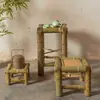 Silla de Bambú, Taburete de Bambú Retro, Silla de Bambú Pequeña, Silla de Bambú para Ocio, Silla de Bambú Antigua, Silla para Bailar, Taburete de Bambú