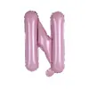 Balões de Folha de Alumínio Rosa Chiclete Perolado Claro 16 polegadas Letra A-Z Número 0-9 Combinação de Aniversário Letra Inglesa