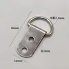 Gancho Plateado Grueso de Dos Agujeros para Marco de Fotos Semicírculo Grande con Imagen Oculta Gancho para Montaje de Punto de Cruz Accesorios para Pintura Gancho para Marco de Pared de Caligrafía y Pintura