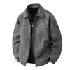 Venta al por mayor transfronteriza Chaquetas nuevas de otoño e invierno, Chaquetas de cuero de negocios para hombre, Chaquetas de cuero con cuello para hombre, Chaquetas de cuero Melard para hombre