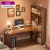 Escritorio para estudio en casa de estudiante, escritorio infantil con combinación de estantería, juego de escritorio y silla integrados, escritorio de escritura infantil simple para dormitorio