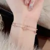 Elegante pulsera redonda de estilo francés, en capas, brillante, de estilo 'old money' para mujer, nuevo modelo popular 2026, accesorio simple y sofisticado