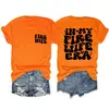 Esposa Ardiente en Mi Ardiente En Stock Casual Sencillo Estampado de Letras Camiseta para Mujer Exportación de Amazon Holgada Manga Corta
