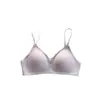Ropa interior sin costuras de copa triangular francesa para mujeres con senos pequeños, Push-Up, sin aros, soporte suave, anti-caída, sujetador para chica que retrae el busto