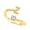 Europa y Estados Unidos transfronterizo Amazon 26 iniciales inglesas anillo oro 18K micro incrustado anillo de circón joyería
