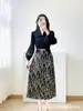 Venta Directa de Fábrica Issey Miyake Otoño Popular Moda Europea y Americana Tallas Grandes para Mujer Vestido Adelgazante Cruzado Africano para Mujer