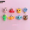 N436 Creativos Lindos Animales DIY Aretes Hechos a Mano y Pinzas para el Cabello con Adornos de Pegamento de Crema Accesorios Materiales Pegatinas