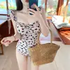 Directo de fábrica 2020 nuevo traje de baño vintage floral de una pieza para mujer bikini delgado aguas termales Resort de playa traje de baño