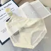 Nova Calcinha Feminina Sexy Renda Preta Transparente com Laço, Cintura Média, que Molda o Quadril, Forro 100% Algodão
