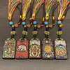 Collar Tanka de Ébano Cadena para Suéter Estilo Étnico Retro Tanka de Nepal Colgante de Ébano de la Fortuna Collar