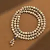 Pulsera de cuentas redondas de madera de alcanfor natural sección de bambú verde negro pareja simple cuentas de Buda rosario cuentas de oración joyería al por mayor
