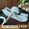 Mortero de Piedra Molinillo de Té de las Dinastías Tang y Song, Bandeja de Té Tradicional, Molinillo de Polvo de Té