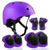 Suministro Listo de Juego de Equipo Protector de Casco Multicolor, Bicicleta Patines Patineta, Equipo Protector Infantil Anticaídas de Seguridad Deportiva