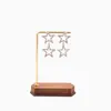 Pendientes de Estrella de Cinco Puntas Completamente Diamantados Super Brillantes Estilo Coreano y Japonés Estrella Hueca Versátil Lujo Ligero Elegantes Exquisitos de Alta Gama
