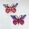 Nueva mariposa acrílica de color degradado, mariposa de dos colores, carcasa para teléfono móvil, agujero para zapatos, accesorios