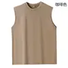 Fabricante customizado de coletes 230G com aspecto envelhecido, camisetas sem mangas estilo retro americano de algodão puro com modelagem solta, atacado e fabricação sob medida de acordo com amostras