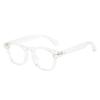 Gafas cuadradas geniales TR90 luz azul espejo plano para hombre nuevo estilo académico con remaches espejo plano gafas para mujer nuevo espejo para computadora