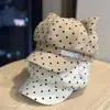 Nuevo Boina de Nube de Lunares Estilo Coreano para Mujer Primavera Verano Circunferencia de Cabeza Grande Versátil Boina de Artista Hace que la Cara se Vea Más Pequeña Boina de Brote