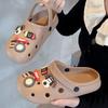 Zapatos de Agujeros Venta al por Mayor Ropa Exterior de Verano para Mujer 2024 Nuevo Antideslizante Fondo Grueso Zapatos de Playa Baotou Medias Pantuflas Puesto de Hombre