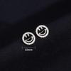 Botón de Camisa de Diamante Cara Sonriente Trébol de Cuatro Hojas Botón para Ropa Versátil Botón Metálico para Camisa Cárdigan Estilo Chanel Pequeño de Alta Gama