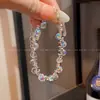 Pulsera de Cristal Roto Plateado con Cuentas de Colores de Ensueño de Hada Súper para Mujer, Diseño de Nicho de Lujo Ligero, Joyería de Mano Exquisita de Gama Alta, Venta al por Mayor