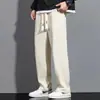 Calça Esportiva High Street Moderna e Estilosa, Calça Longa Casual Ampla Reta Solta para Homens, Primavera e Outono, com Caimento Bonito, Estilo Ins