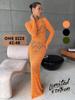 Amazon 2025 Protetor Solar de Praia Suéter de Tricô Vazado Manga Longa Ondulada Slim Fit Blusa Cor Sólida Vestido Sexy