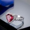 Accesorios Yiwu Transfronterizos Aliexpress Sitio Independiente Anillos Más Vendidos Estilo Ins Joyería de Cobre y Circonita Accesorios Creativos para Manos con Forma de Corazón