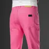 Calças Casuais Masculinas 2026 Primavera/Verão Slim Fit Reta Confortáveis Estilosas Modernas Versáteis Masculinas Elásticas Casuais Longas