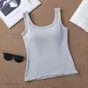 8120 nuevo chaleco de hombros anchos con capa interior cepillada para otoño/invierno, con copas de sujetador integradas y copas de látex, top térmico de manga larga ajustado para mujer