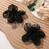 Versión Original Coreana Dulce Organza Flor de Cinco Pétalos DIY Pinza para Cabello Versátil Pinza de Garra Accesorio para el Cabello Goma para el Cabello Ramillete Accesorio para Ropa