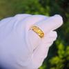 Anillo de Oro Arena Emulación 24K de Alta Imitación Moda para Mujer Combinable Trébol de Cuatro Hojas Anillo Abierto Productos de Bienestar en Vivo