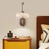Incluye instalación: Aplique de pared de estilo francés, de mediados de siglo moderno, con forma de gota de agua y brazo ajustable, lámpara de noche retro estilo Bauhaus para el dormitorio