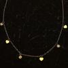Collar sencillo de acero y titanio estilo coreano para mujer, con colgante de corazón de melocotón y diamantes, cadena de clavícula, temperamento que combina con todo, ideal para novias, estudiantes y celebridades de Internet.