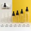 En stock Botella de aceite esencial marrón 10 ml botella con gotero transparente 20 ml botella de aceite esencial con gotero negro 30 ml Embalaje secundario marrón